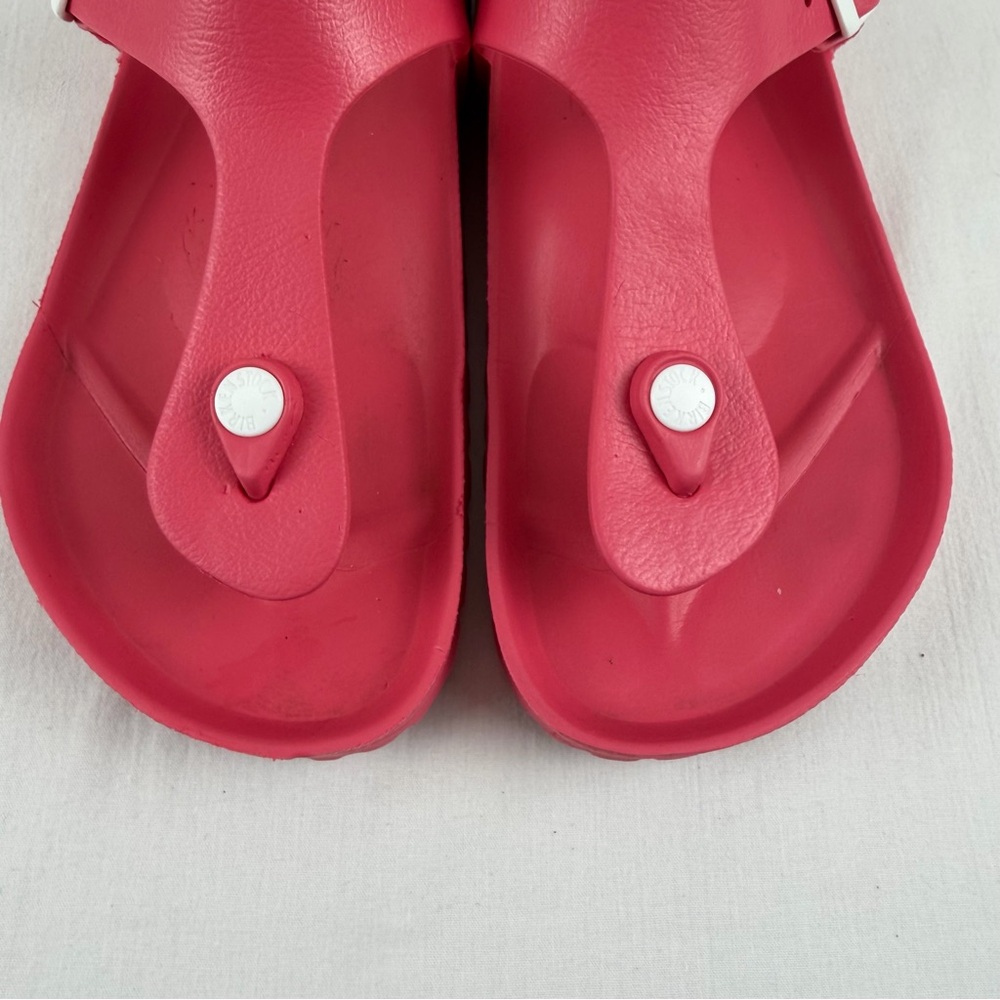 Birkenstock Womens 39  Coral Pink Gizeh‎ Eva Thong Sandals Slip On - Picture 11 of 16